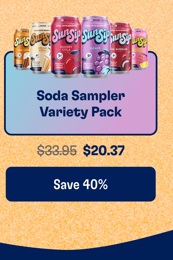 Soda Sampler Variety Pack | $20.37 | Save 40%