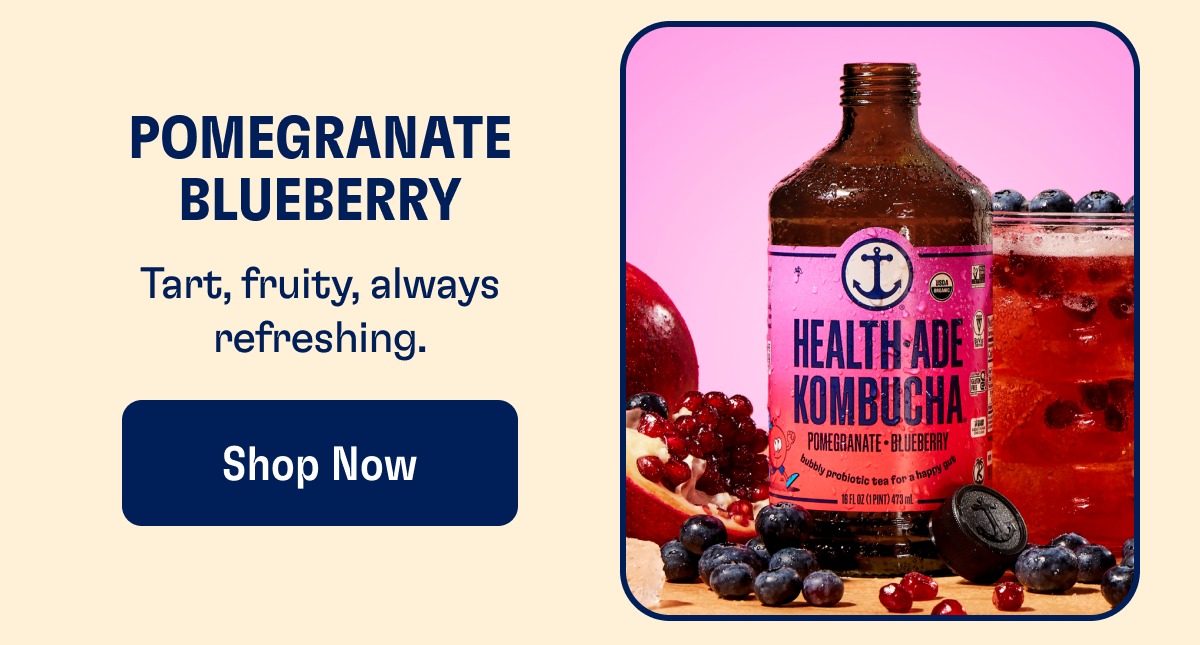 Pomegranate Blueberry Tart, fruity, always refreshing. Shop Now