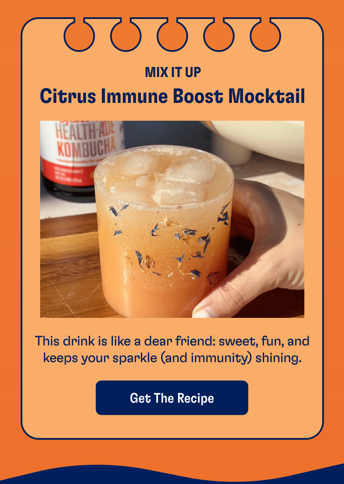 Mix It Up | Citrus Immune Boost Mocktail | This drink is like a dear friend: Sweet, fun, and keeps your sparkle (and immunity) shining. | Get The Recipe