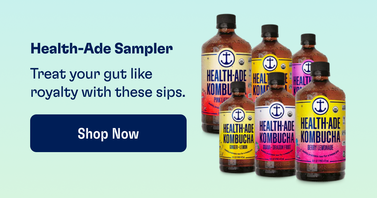 Health-Ade Sampler - Treat your gut like royalty with these sips. | Shop Now
