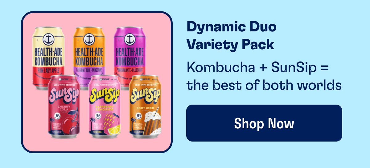 Dynamic Duo Variety Pack - Kombucha + SunSip = the best of both worlds