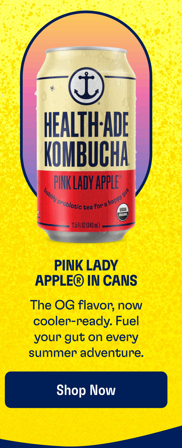 Pink Lady Apple® in Cans | The OG flavor, now cooler-ready. Fuel your gut on every summer adventure. Shop Now