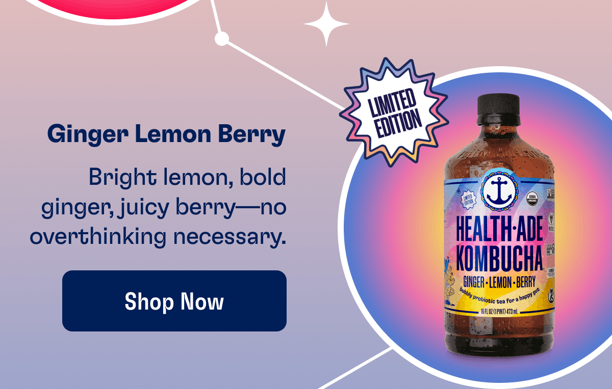 Ginger Lemon Berry | Bright lemon, bold ginger, juicy berry—no overthinking necessary. | Shop Now