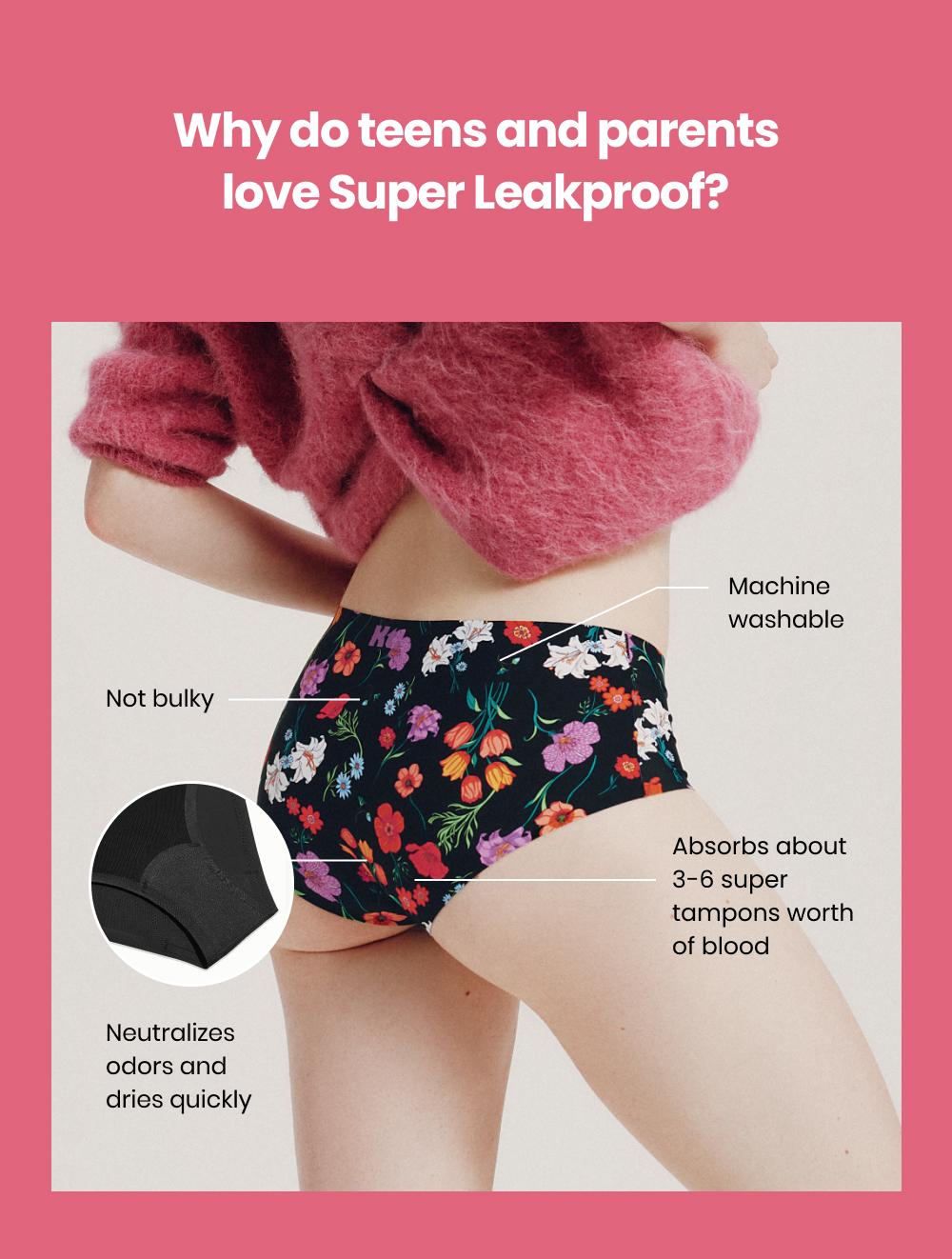 Can your teen wear period undies with a heavy flow? Knix Teen