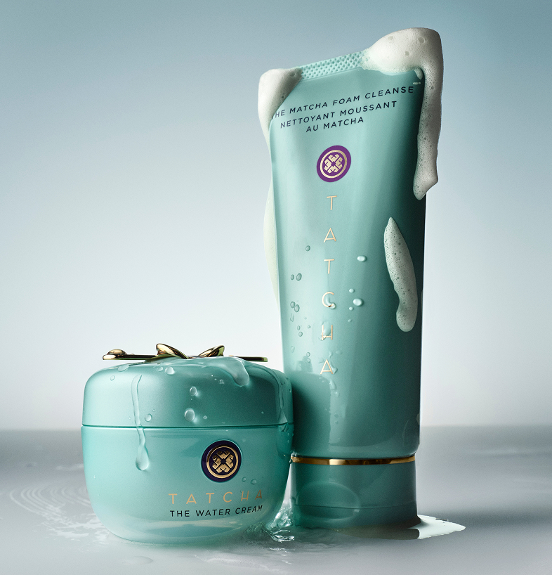 The Clarifying Duo from Tatcha: The Water Cream and the new Matcha Foam Cleanse.