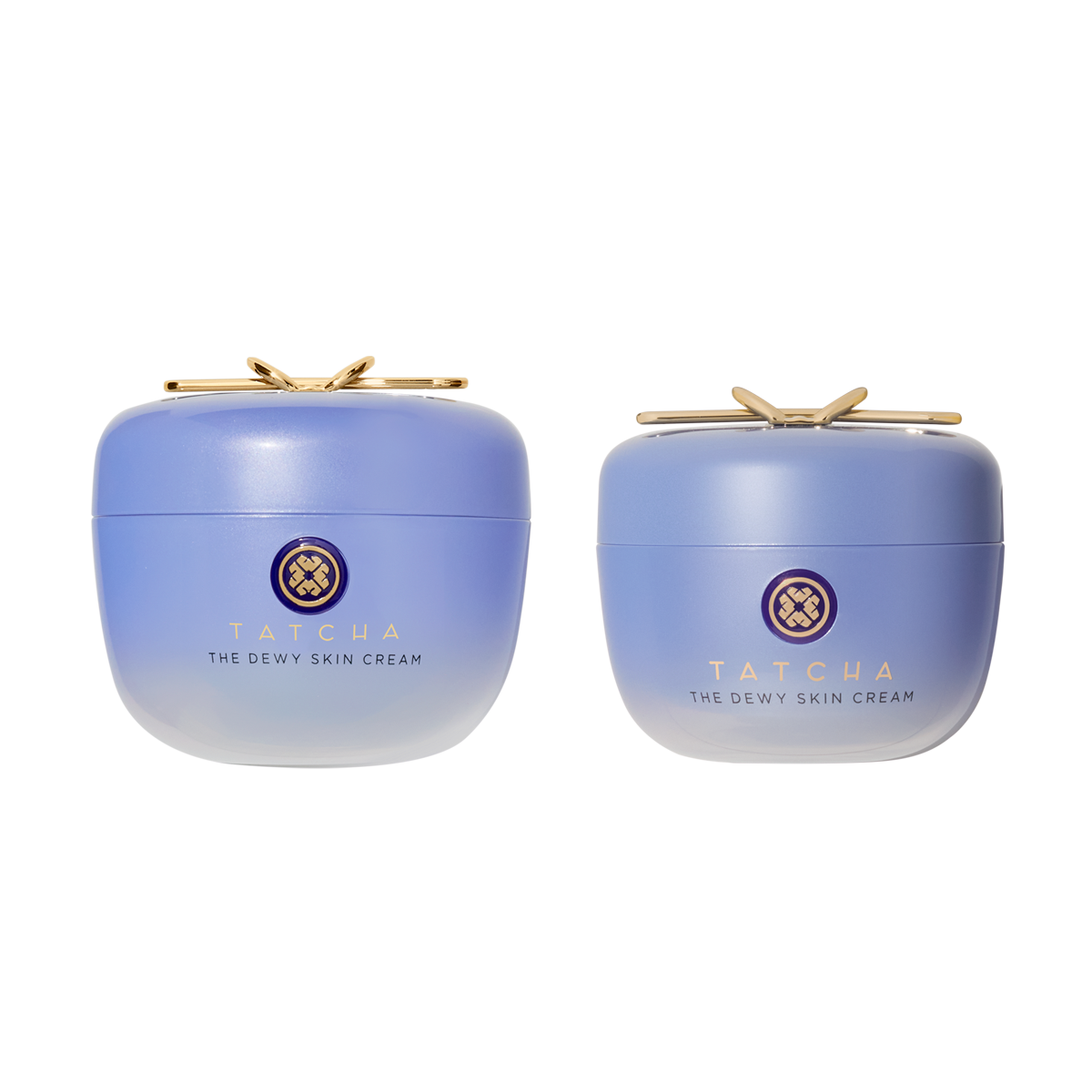 The Dewy Skin Cream showing the scale of full size compared to jumbo