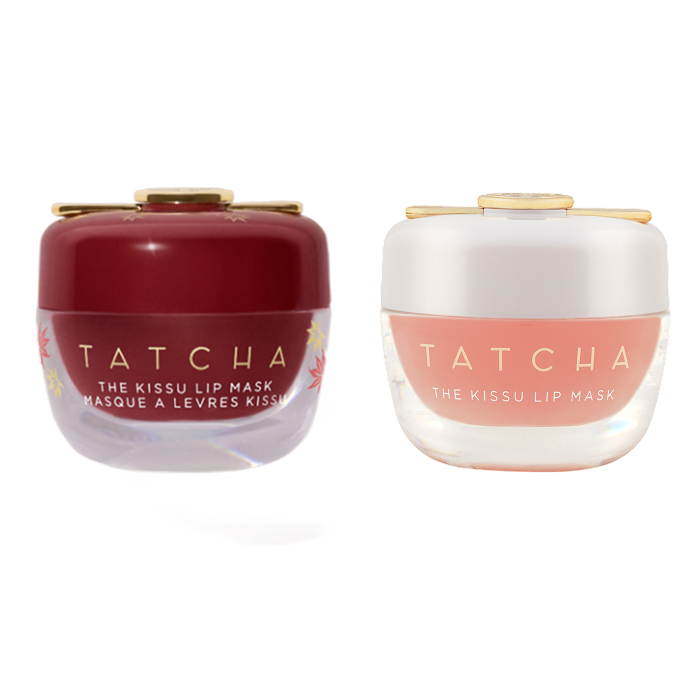 The Kissu Lip Mask in its original shade and the limited edition shade, Japanese Maple red