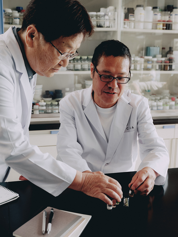 An image showing scientists at the Tatcha Institute