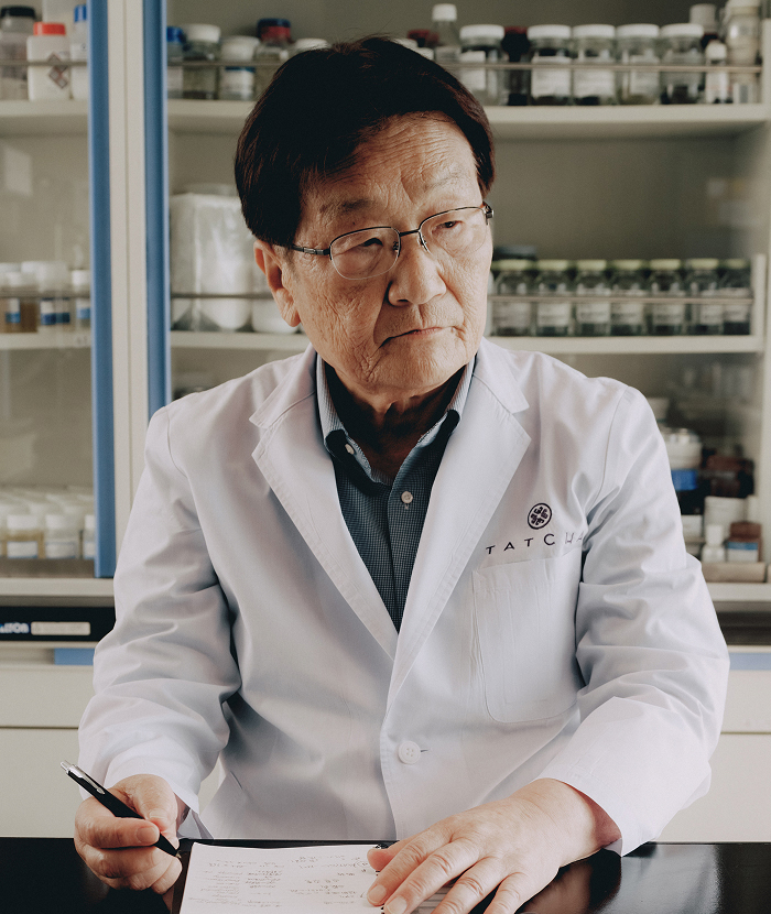 An image of a scientist at the Tatcha Institute