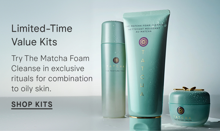 Try The Matcha Foam Cleanse in exclusive limited-time value kits for combo to oily skin.