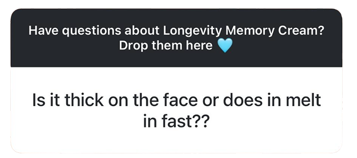 Is it thick on the face or does it melt in fast??