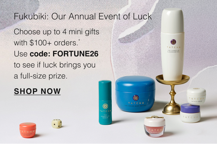 Choose up to 4 minis with $100+ orders. Use code: FORTUNE26 to see if luck brings you a full-size prize.