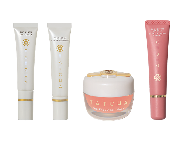 A selection of Tatcha formulas for lip care