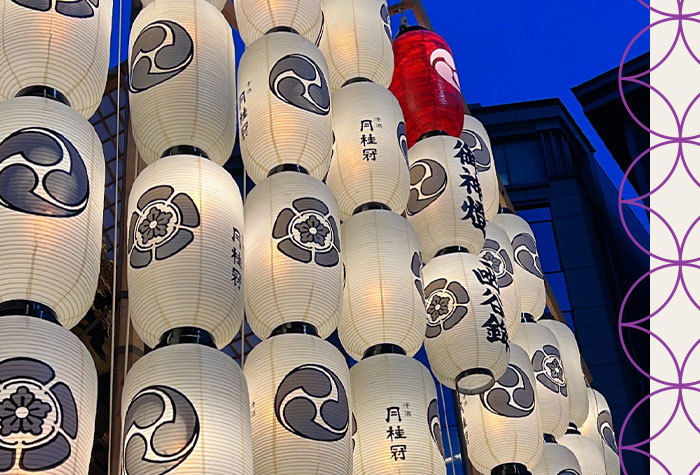 Image of Japanese lanterns for summer festival