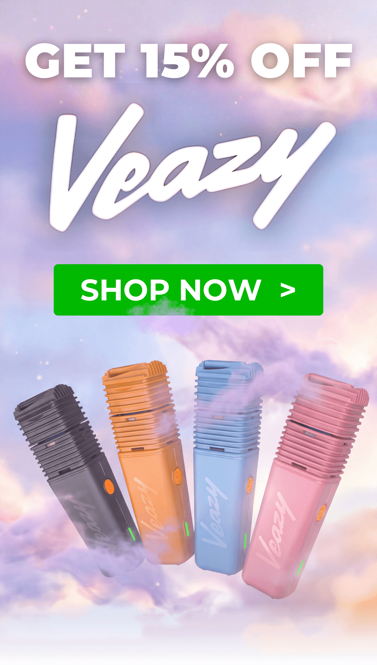 [NOW ON SALE!] Get 15% OFF Your Veazy Vaporizer!
