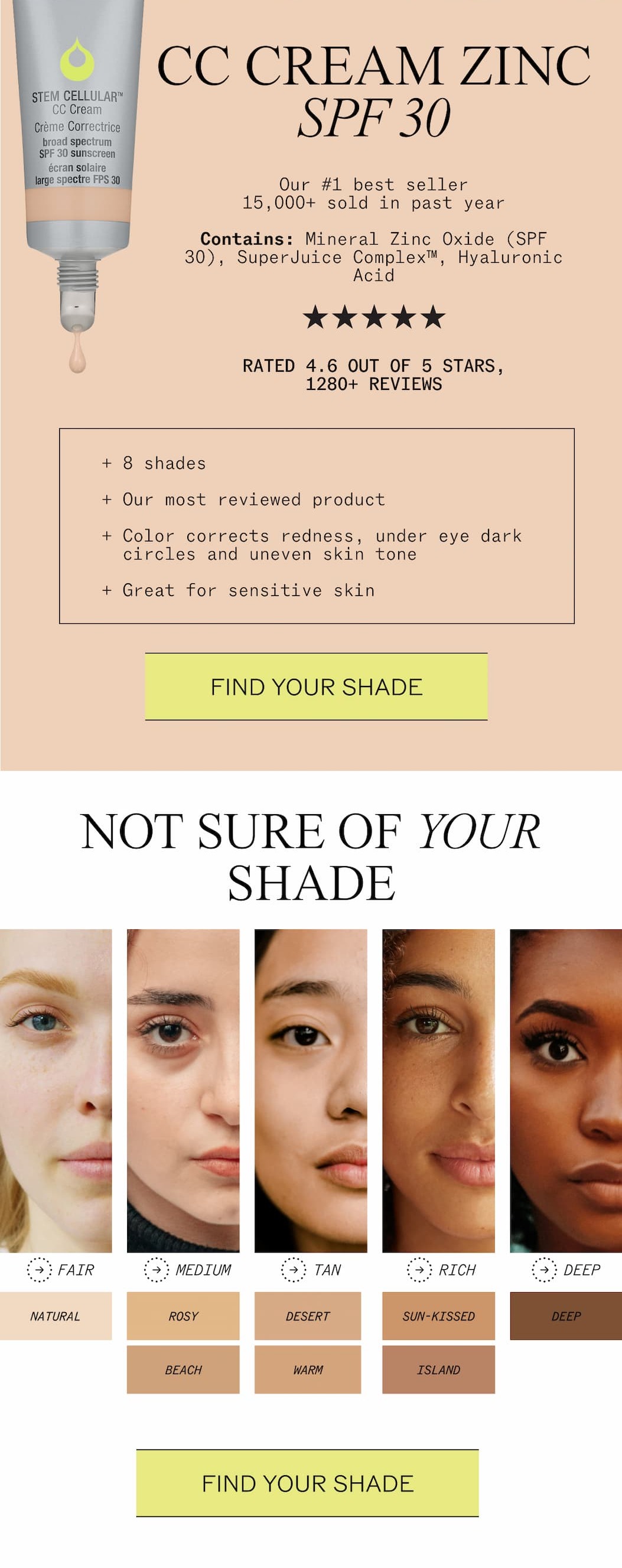 CC CREAM ZINC SPF30