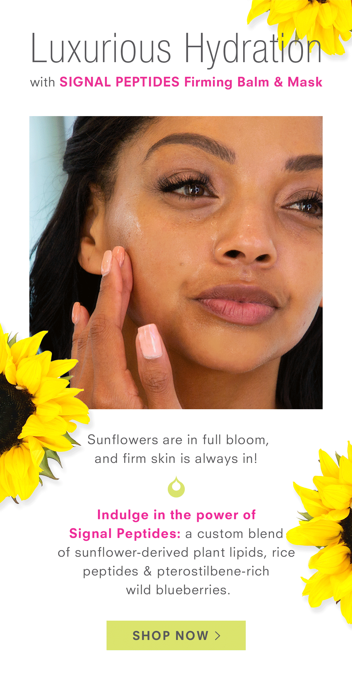 Luxurious Hydration with Signal Peptides Firming Balm & Mask