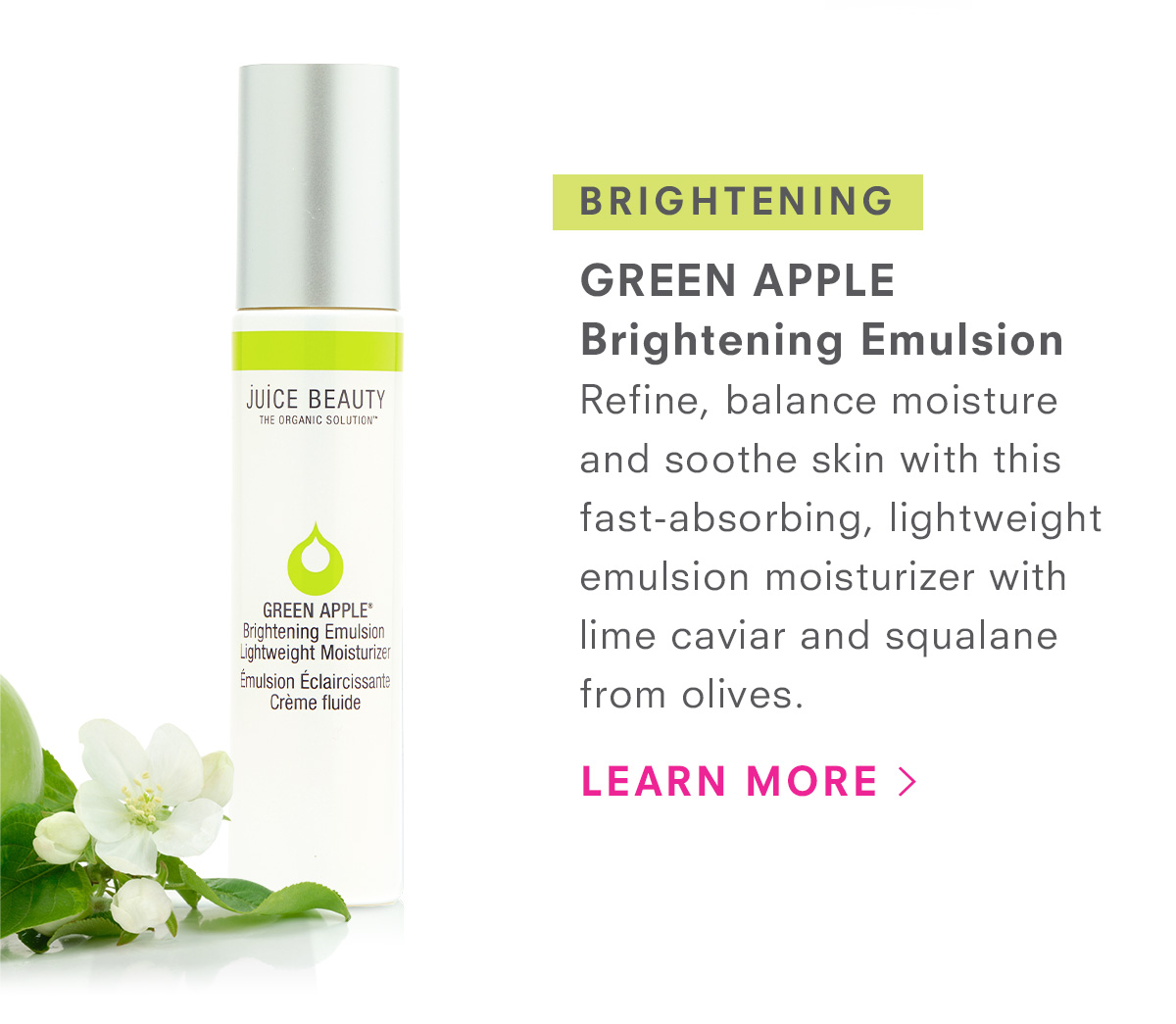 GREEN APPLE Brightening Emulsion Lightweight Moisturizer