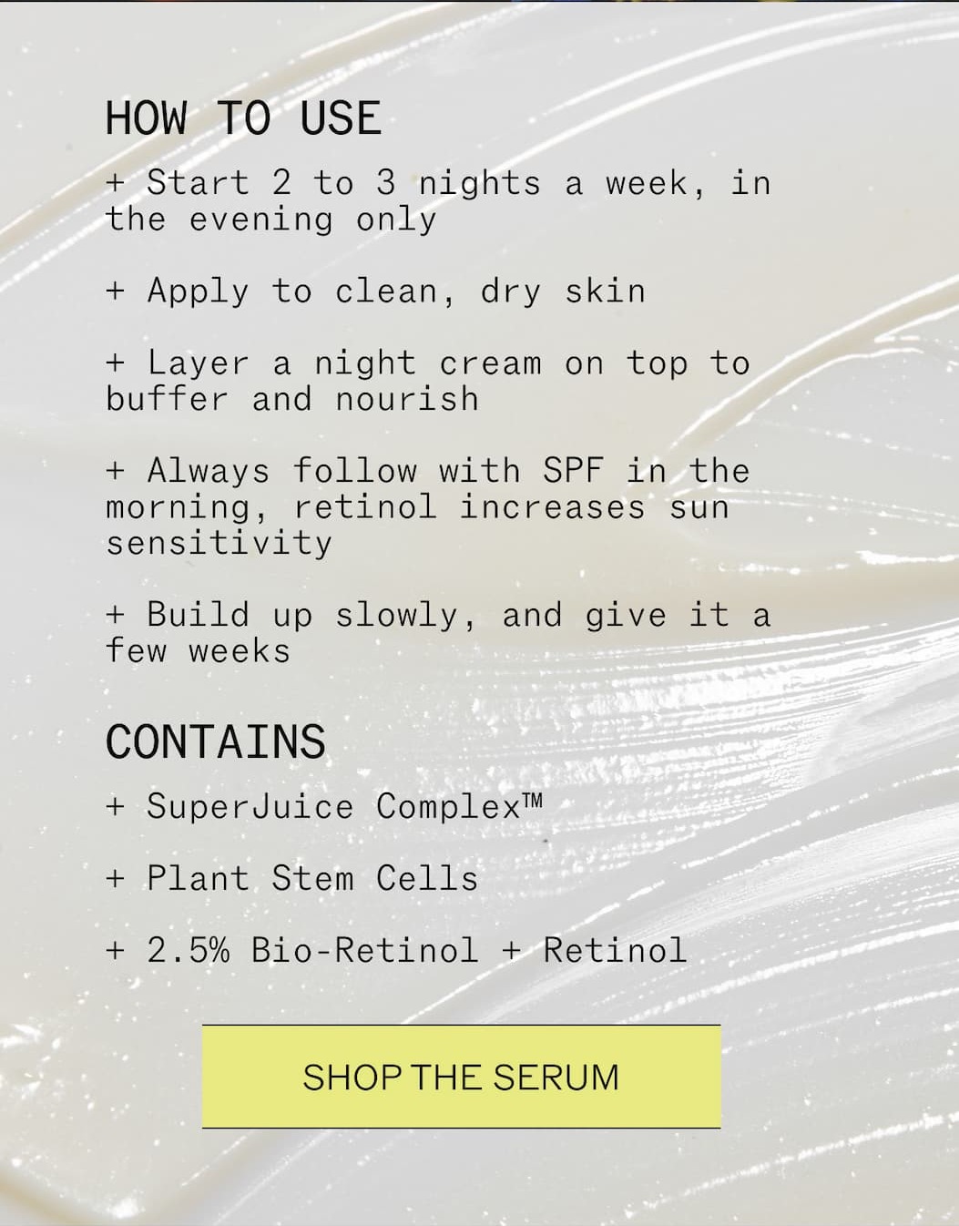 ANTI-WRINKLE RETINOL OVERNIGHT SERUM
