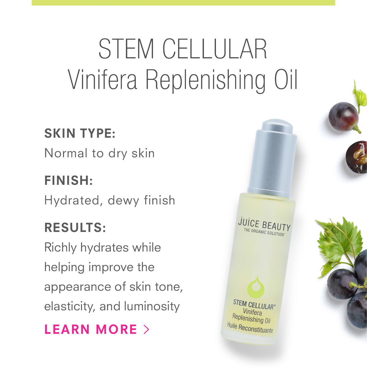 STEM CELLULAR Vinifera Replenishing Oil + Primer
