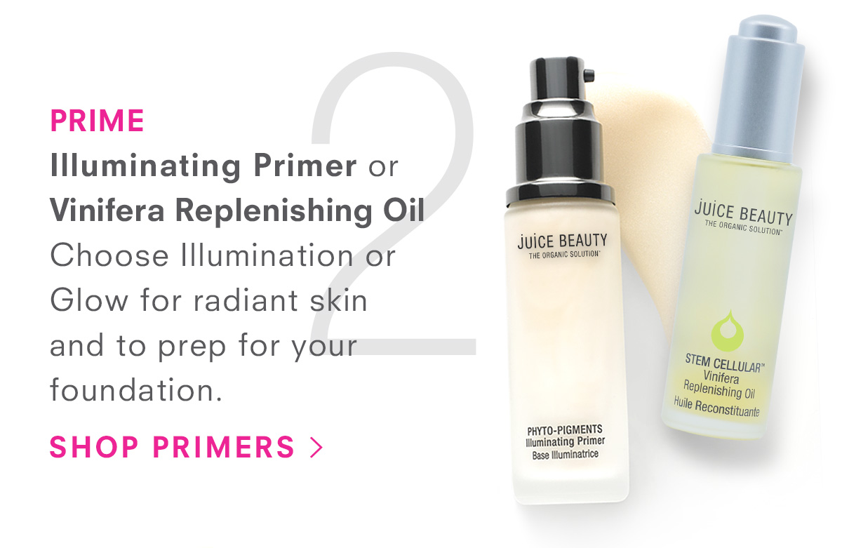 Illuminating Primer or Vinifera Replenishing Oil