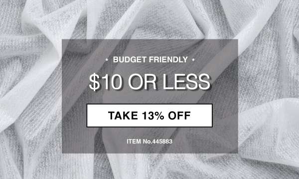 SHOP WHITE FABRICS $10 OR LESS