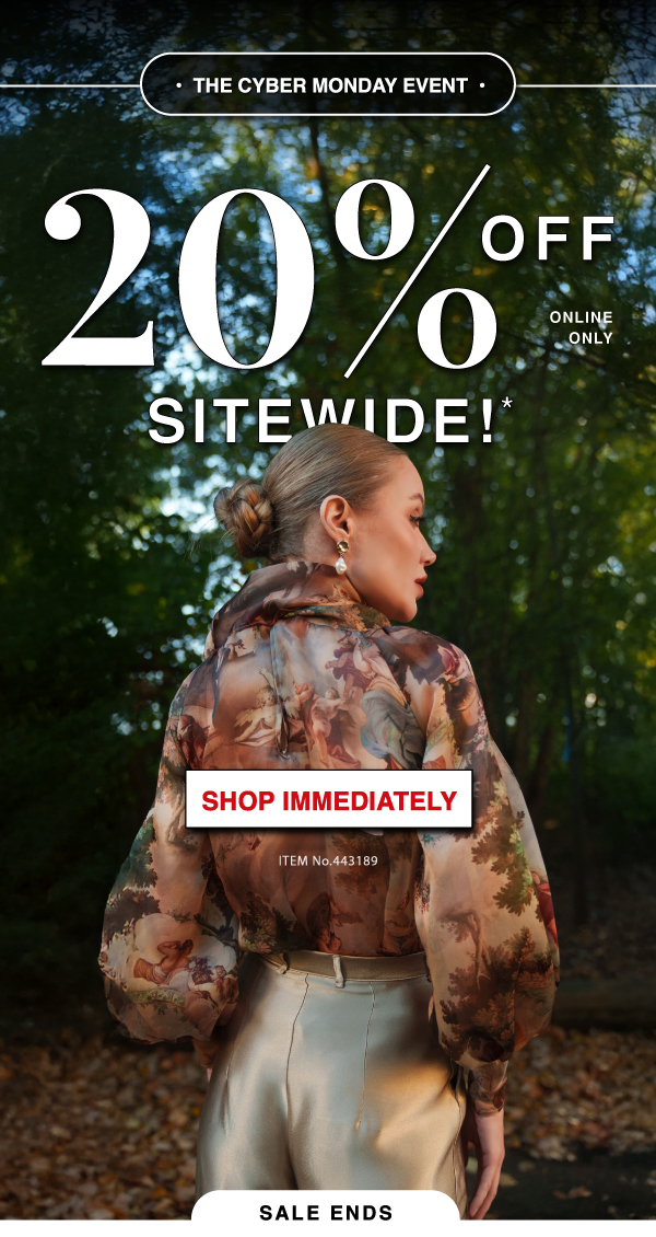 SHOP THE CYBER MONDAY SALE BEFORE IT ENDS!