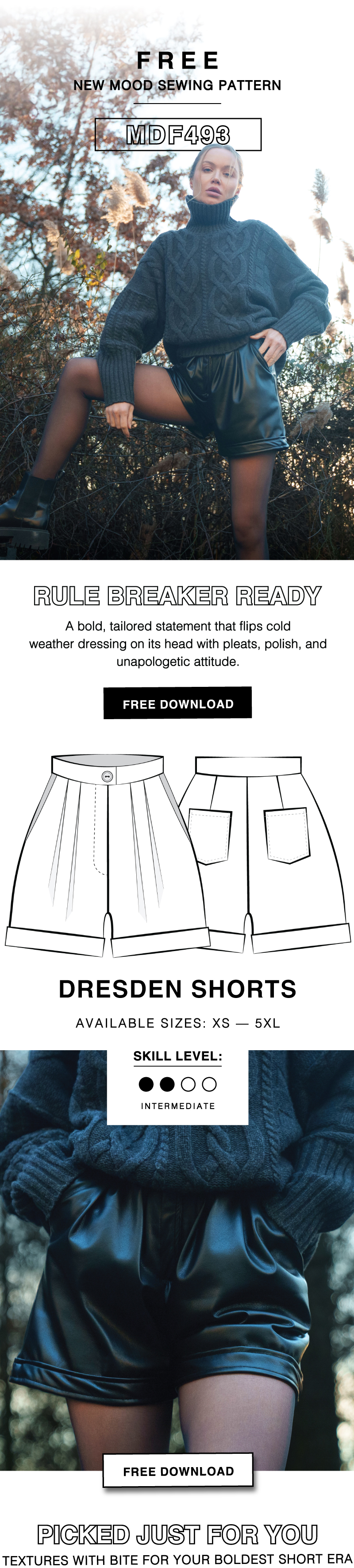 THE DRESDEN SHORTS FREE SEWING PATTERN