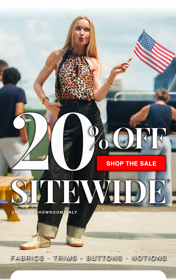 SHOP NOW AND SAVE 20% OFF THIS LABOR DAY WEEKEND