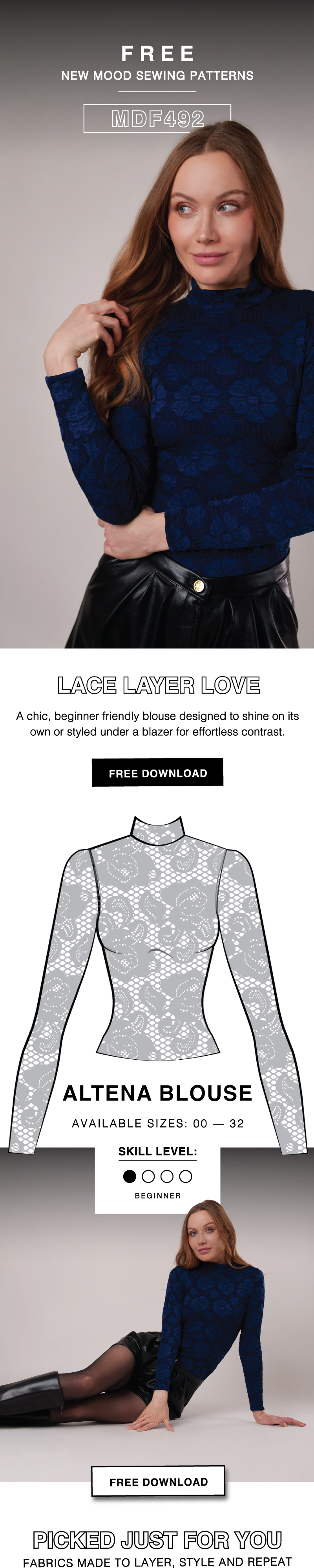 THE ALTENA BLOUSE FREE SEWING PATTERN