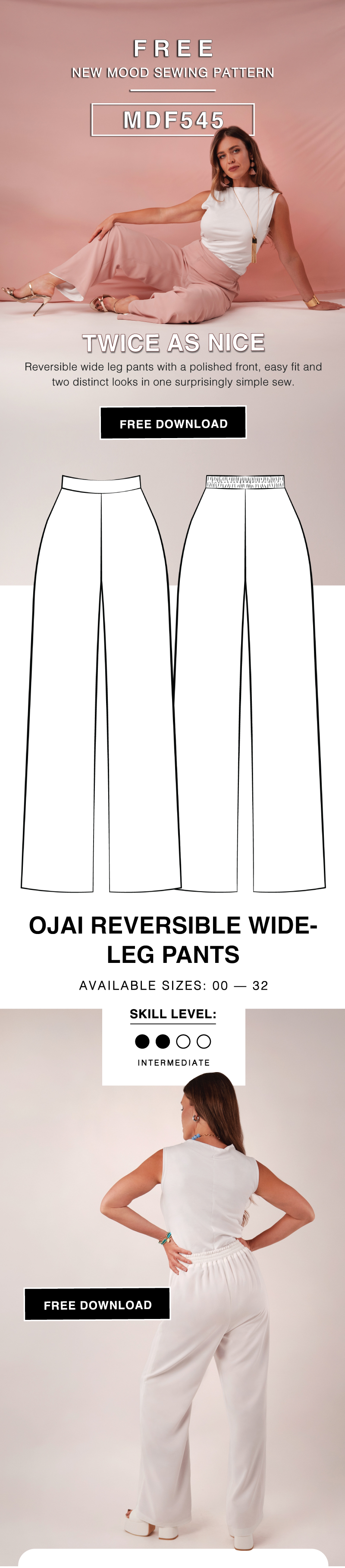 THE OJAI REVERSIBLE WIDE-LEG PANTS FREE SEWING PATTERN