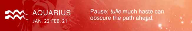 Pause; tulle much haste can obscure the path ahead.