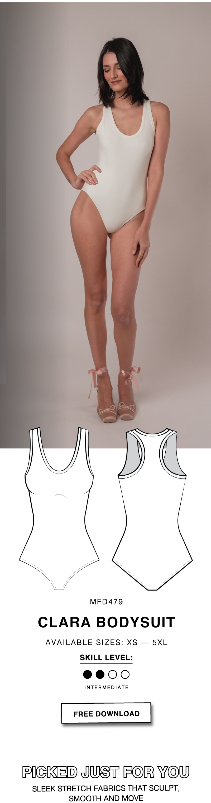 DOWNLOAD THE CLARA BODYSUIT FREE SEWING PATTERN