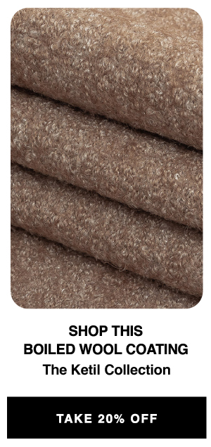 SHOP THIS WOOL COATING NOW 20% OFF