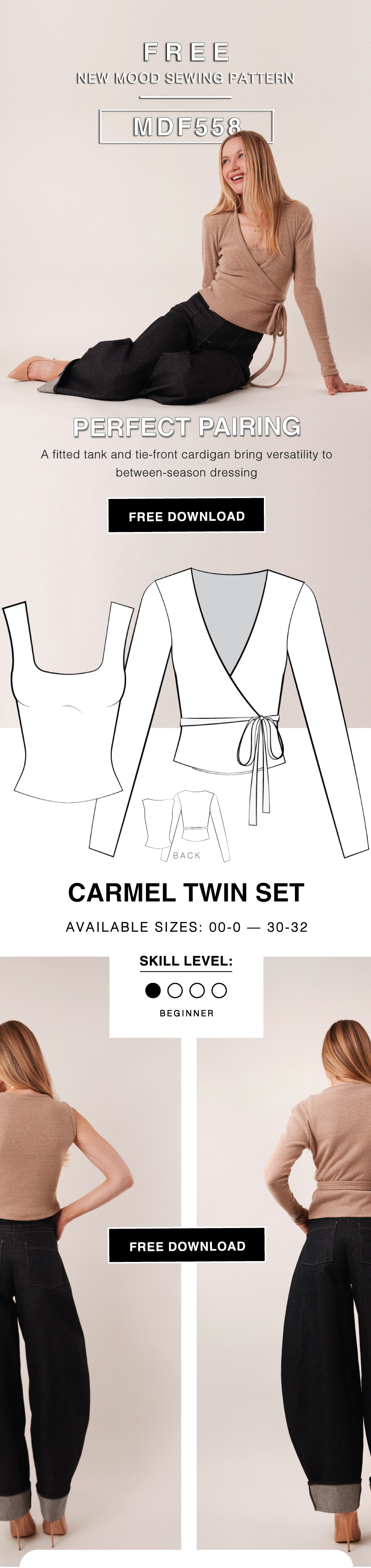 THE CARMEL TWIN SET FREE SEWING PATTERN
