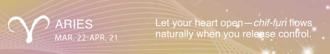 Let your heart open—chif-fun flows naturally when you release control.