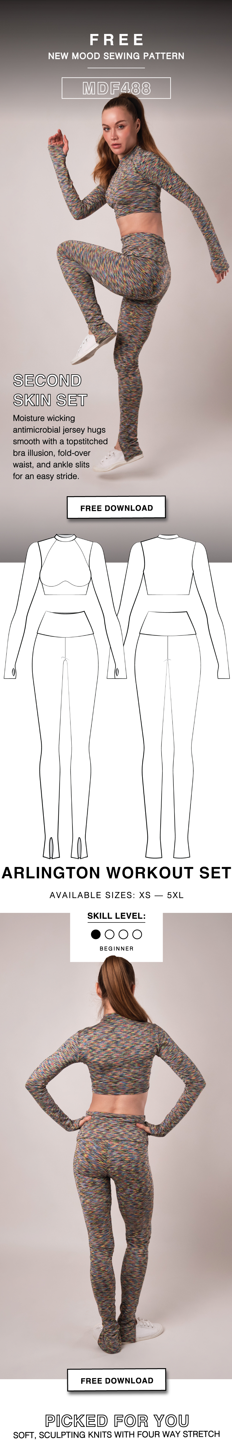 DOWNLOAD ARLINGTON WORKOUT SET FREE SEWING PATTERN