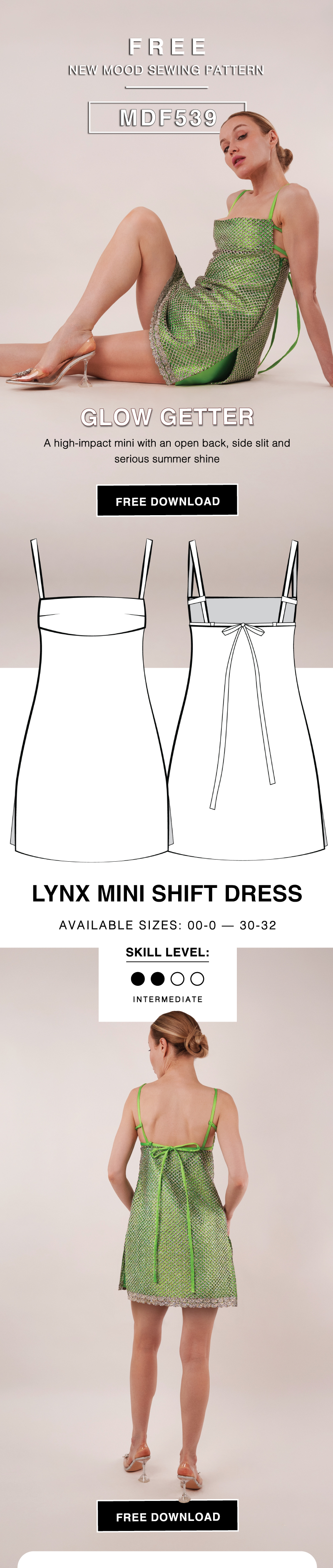 THE LYNX MINI SHIFT DRESS FREE SEWING PATTERN