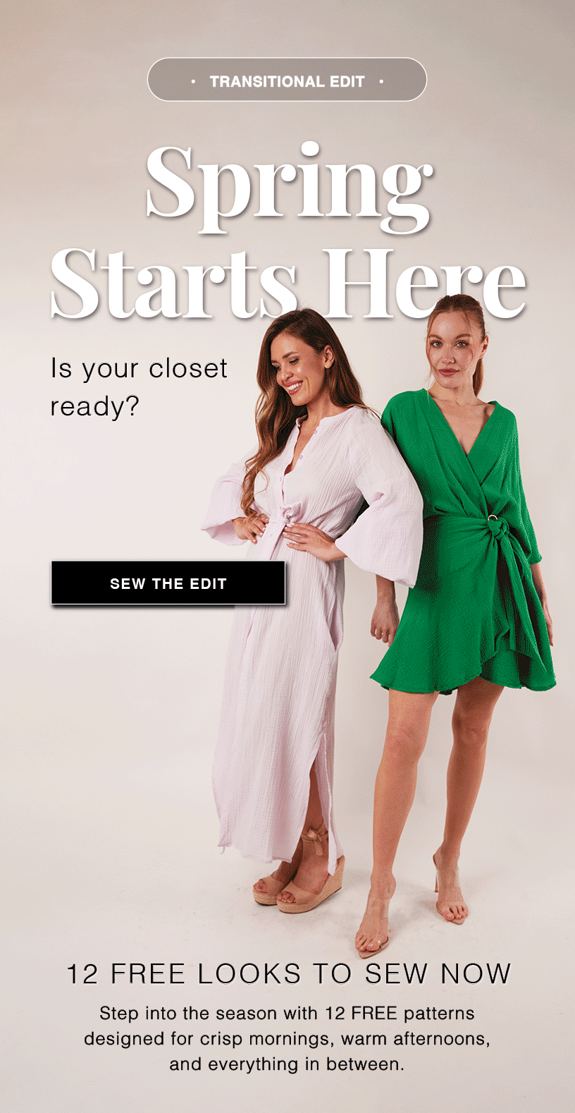 12 FREE TRANSITIONAL SEWING PATTERNS FOR SPRING