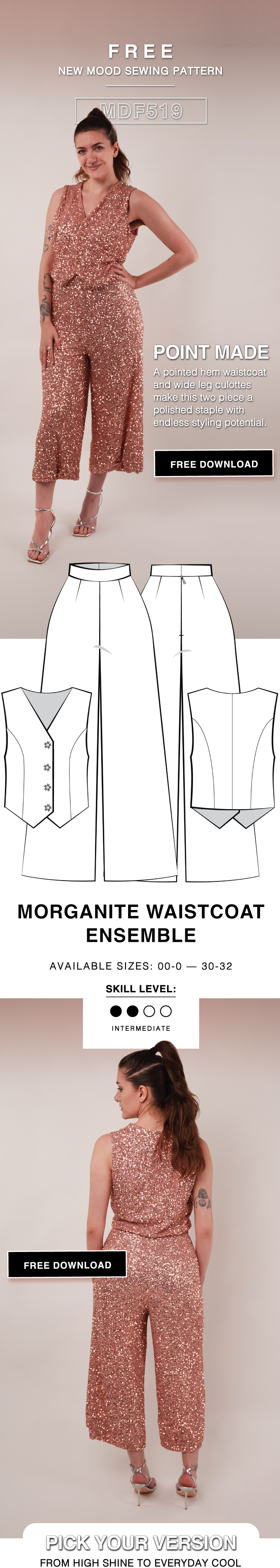 THE MORGANITE WAISTCOAT ENSEMBLE FREE SEWING PATTERN