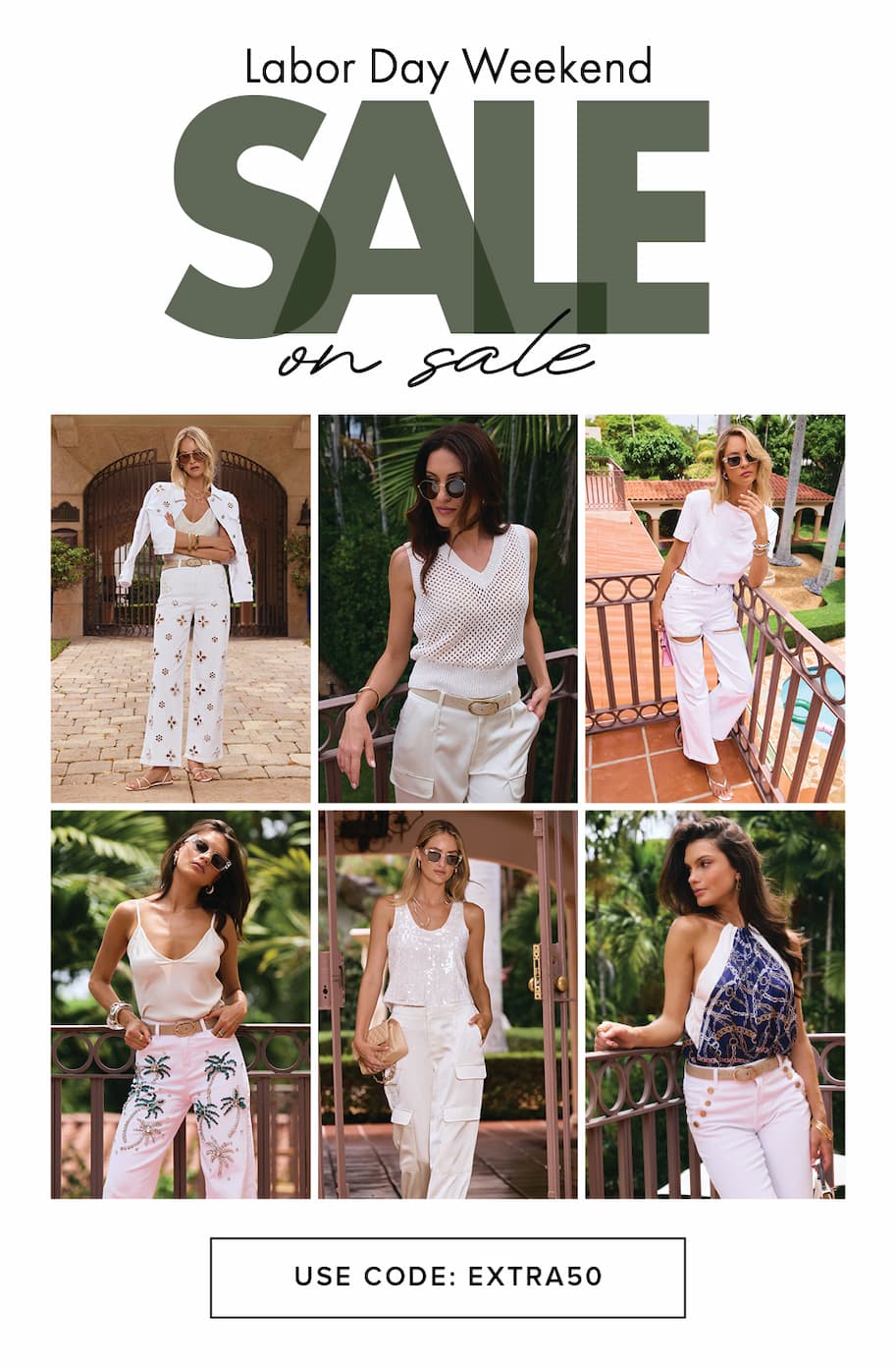 Extra 50% OFF Sale on Sale. Use Code: EXTRA50