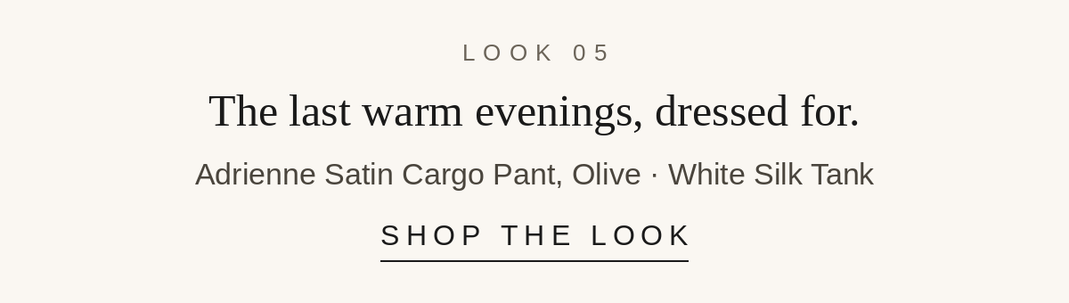 The last warm evening, dressed for