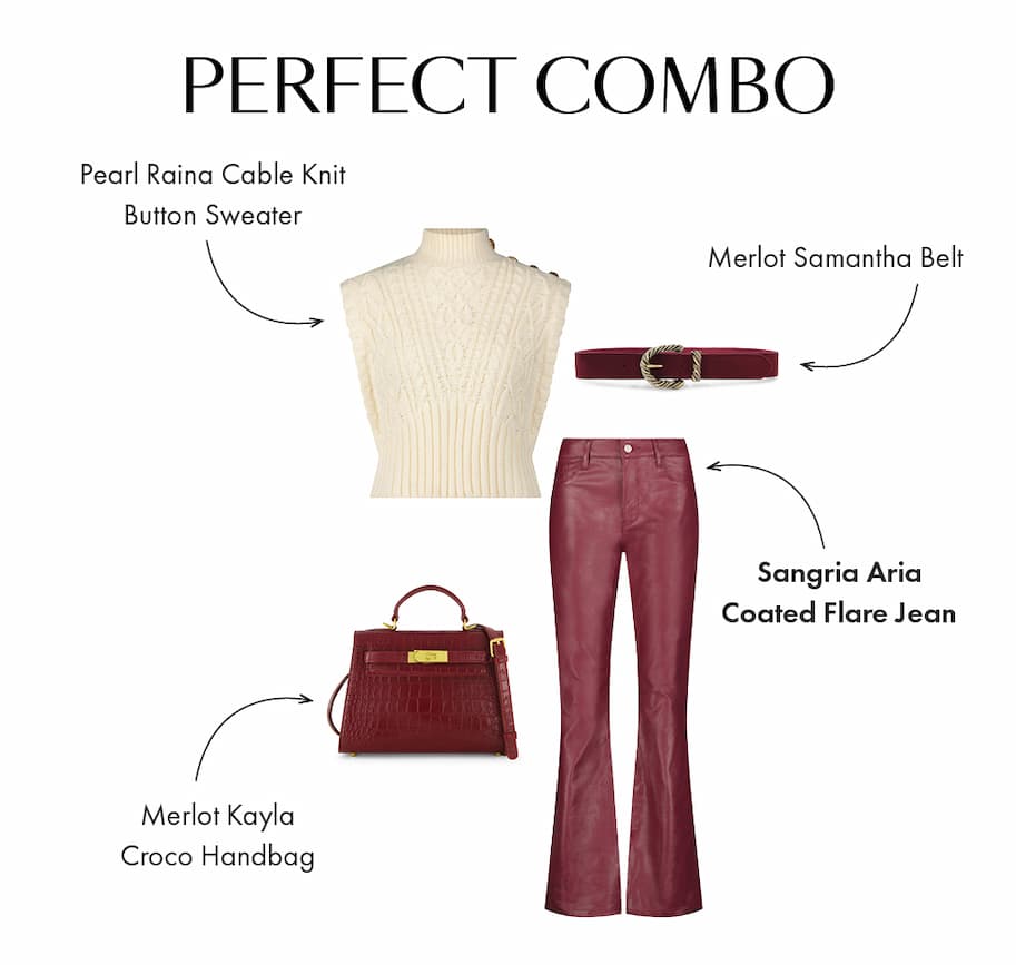 Perfect Combo with the Sangria Aria Coated Jean