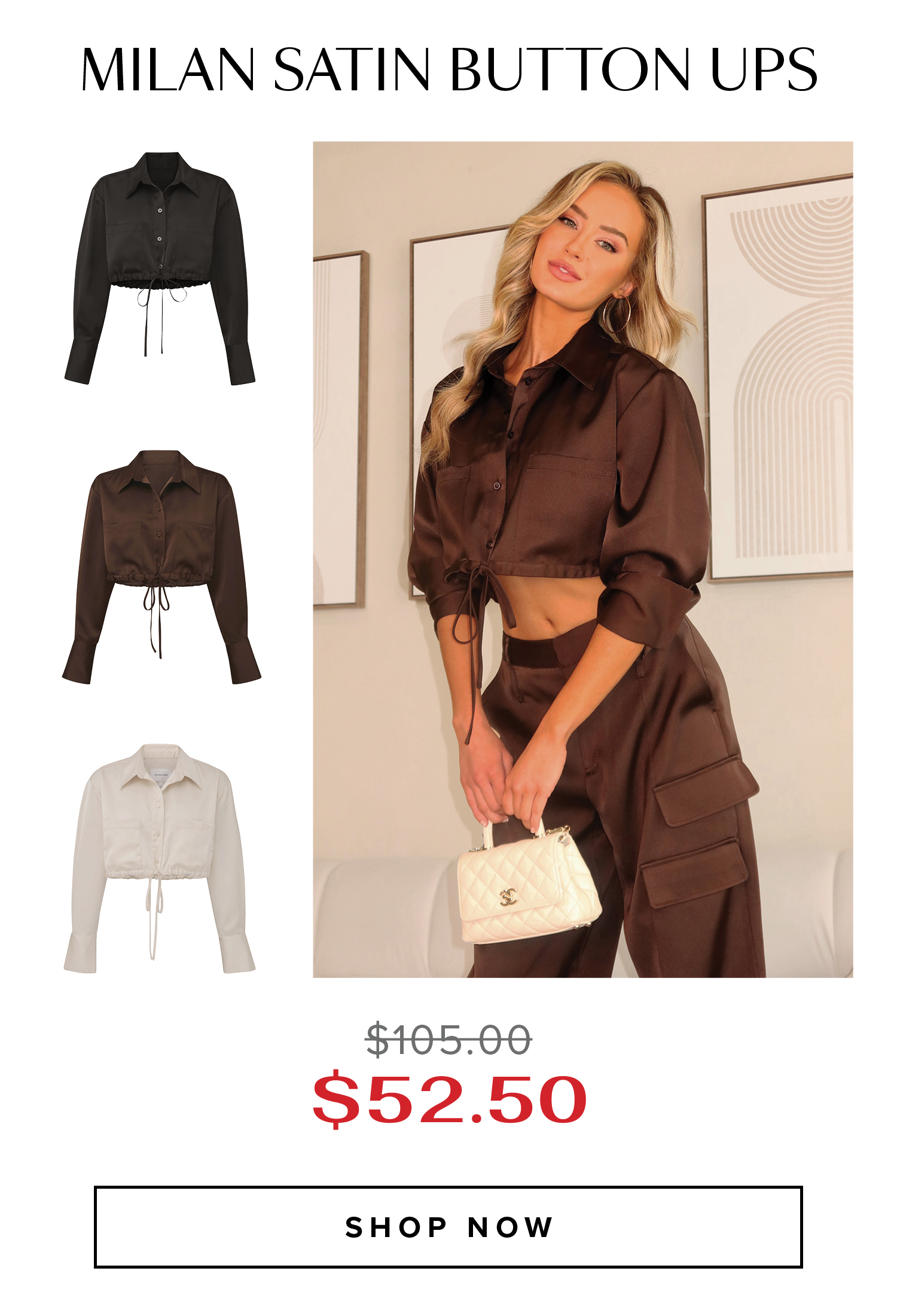 Milan Satin Button Ups