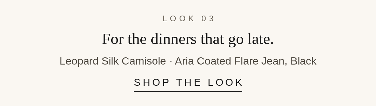for dinners that go late