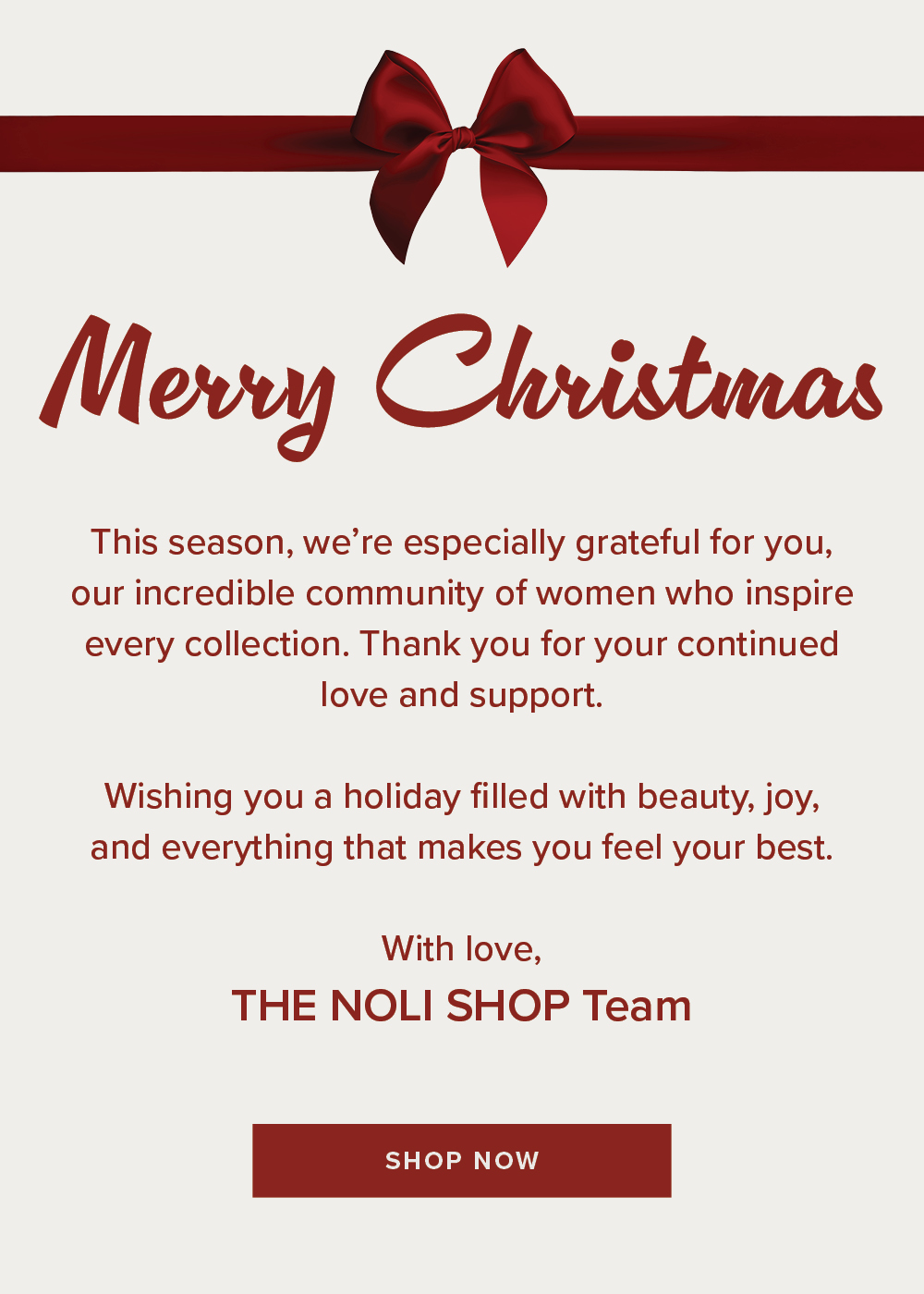 Merry Christmas from The Noli Shop