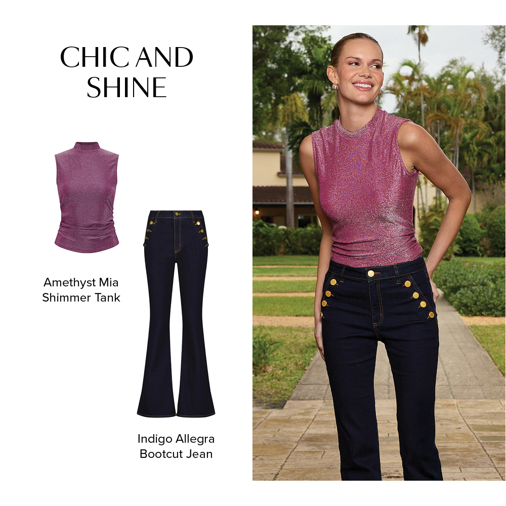 Chic and Shine. Allegra Bootcut Jean in Indigo