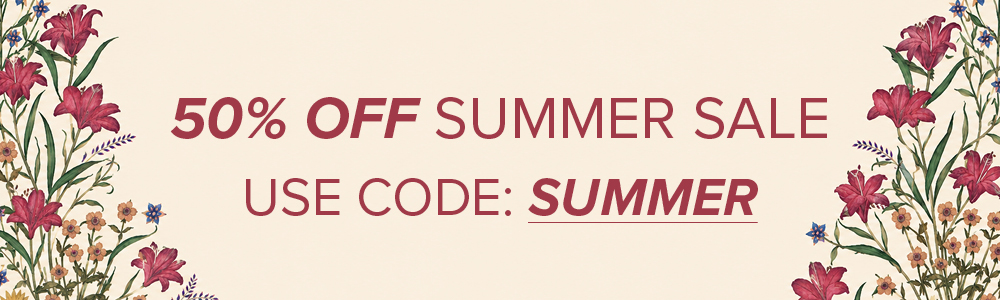 50% OFF Summer Sale. Use Code: SUMMER