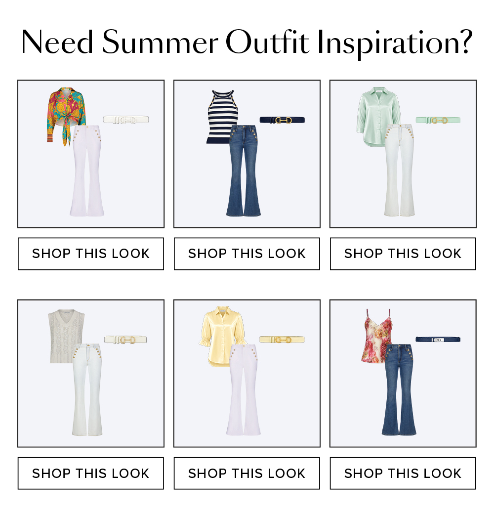 Need Summer Outfit Inspiration. Shop the Looks paired with Allegra Jeans.
