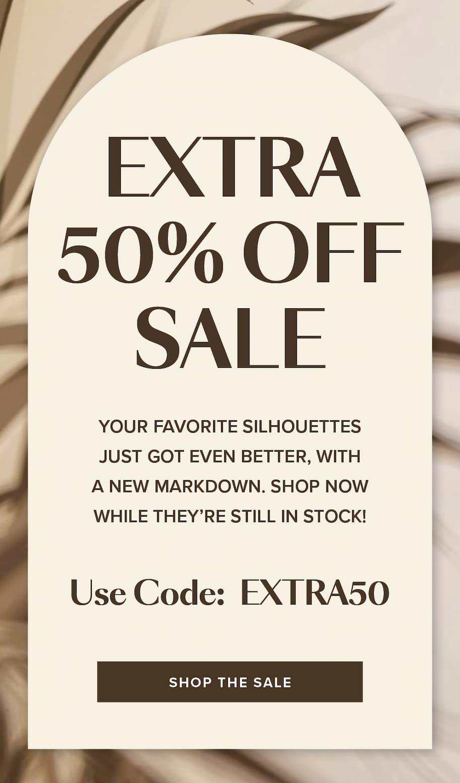 EXTRA 50% OFF Sale. Use code: EXTRA50